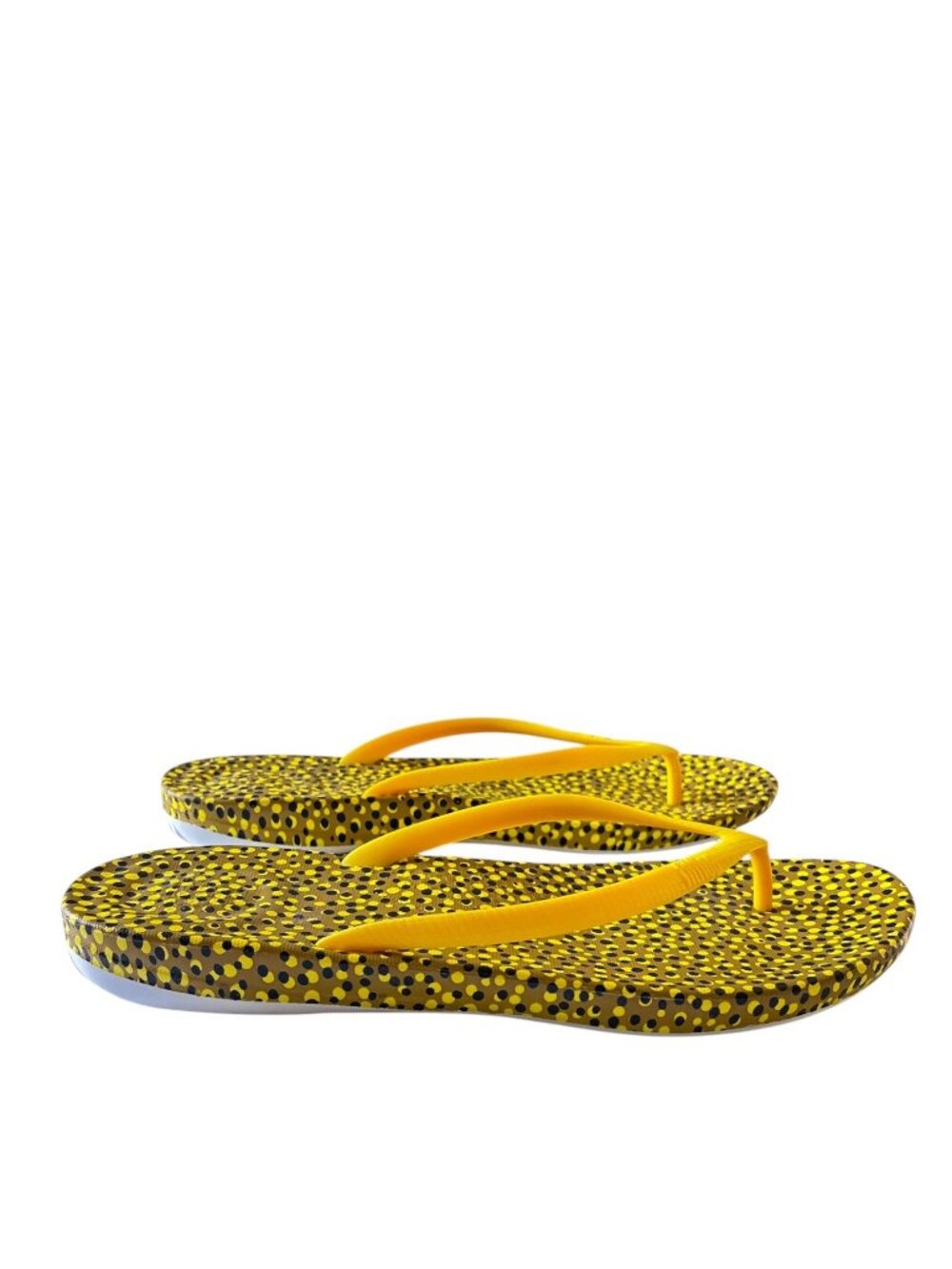 Fitflop iQUSHION Ergonomic Flip-Flops 10 Cushioned Thong Sandals Comfort Print